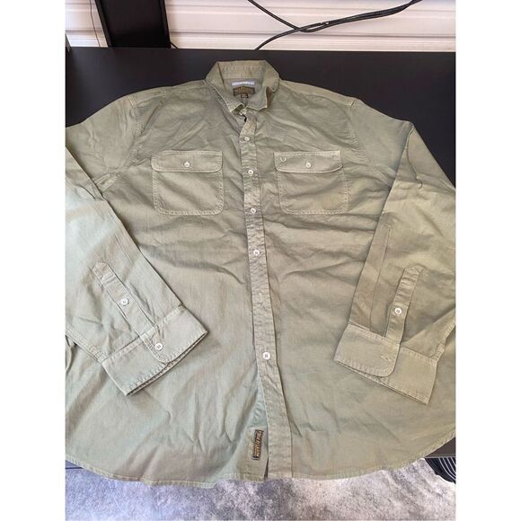 True Religion Men’s Button Down Green L/S Shirt 3xl - Picture 1 of 4